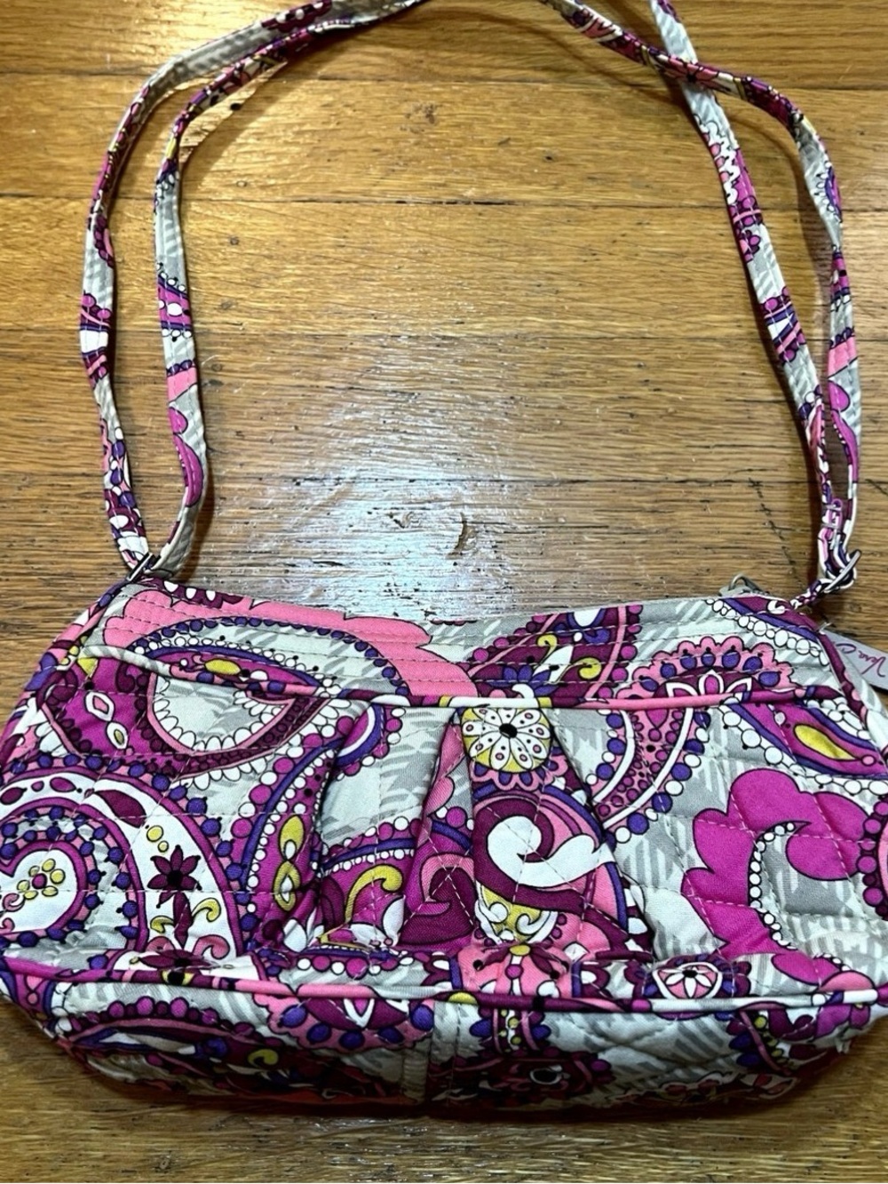 Vera Bradley Pink Paisley Crossbody Bag - Pink & Purple Crossbody/Shoulder Bag